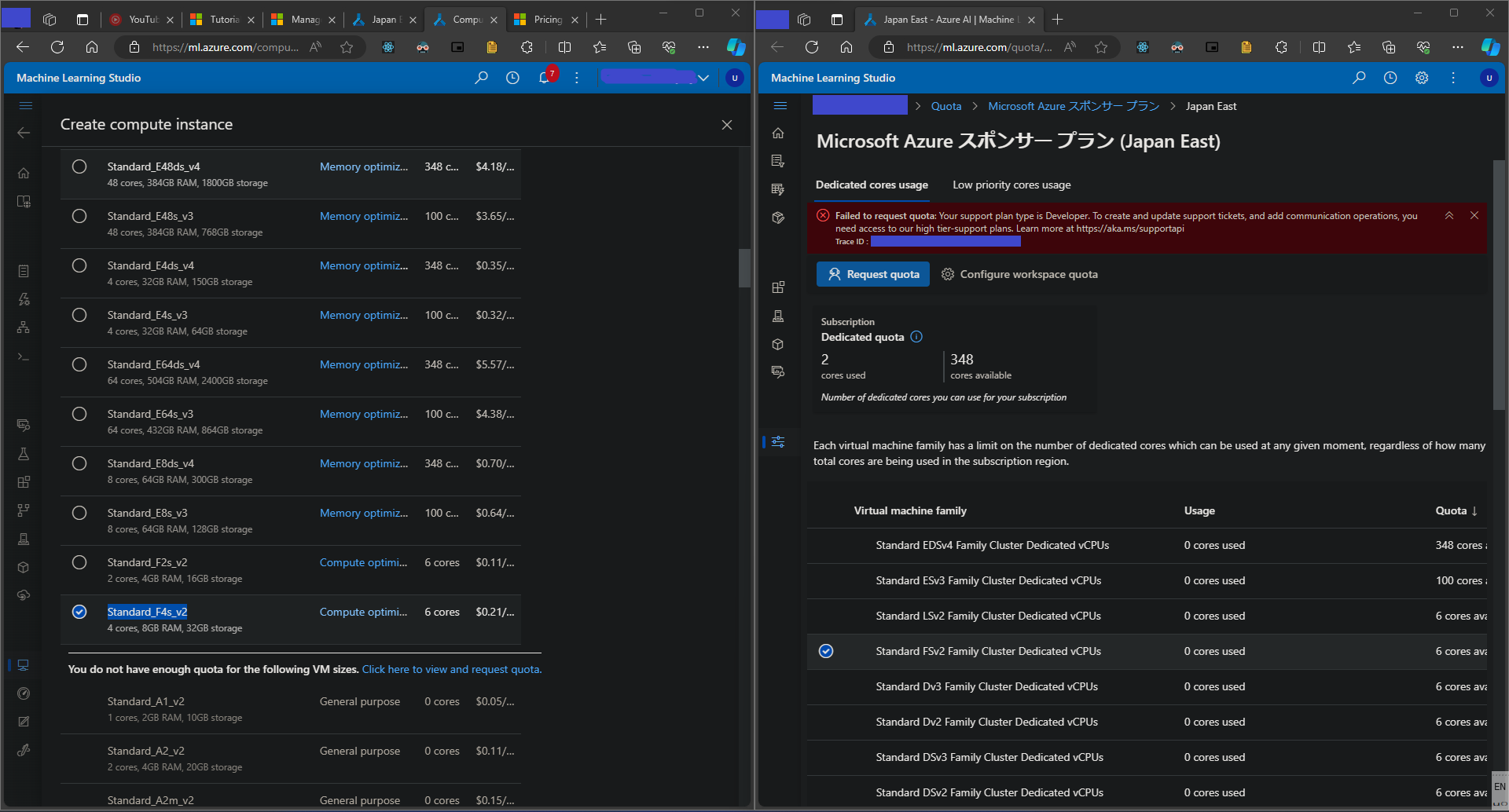 request quatas failed-censored