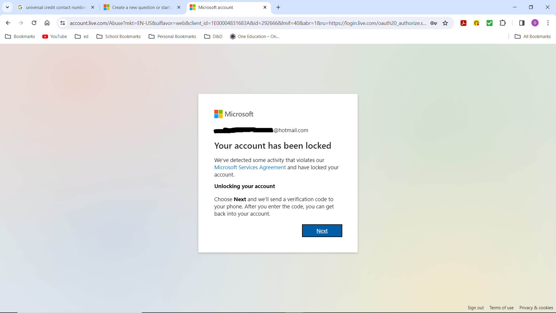 Please help me access my account - Microsoft Q&A