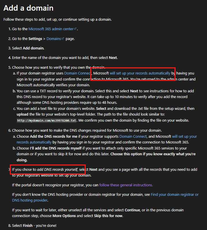 DNS setting of the domain - Microsoft Q&A