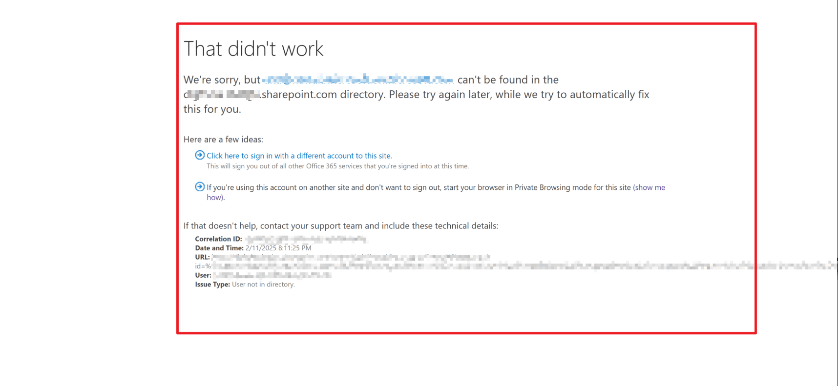 can't be found in the xxxxxxxxxxxxxx.sharepoint.com - Microsoft Q&A