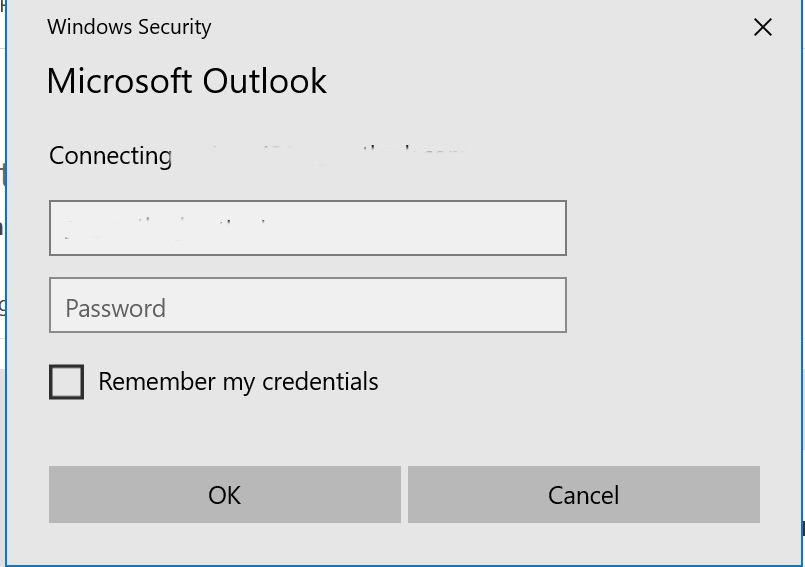Windows security asks for password every time I open Outlook 2013 ...