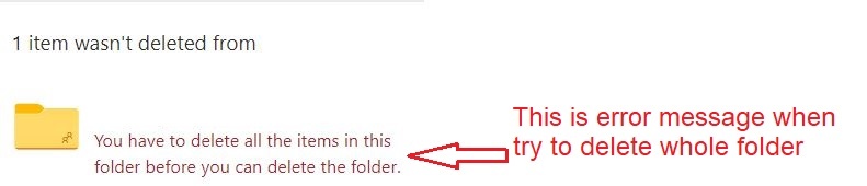 Cannot delete whole folder in Microsoft 365 Onedrive + Cannot free up ...
