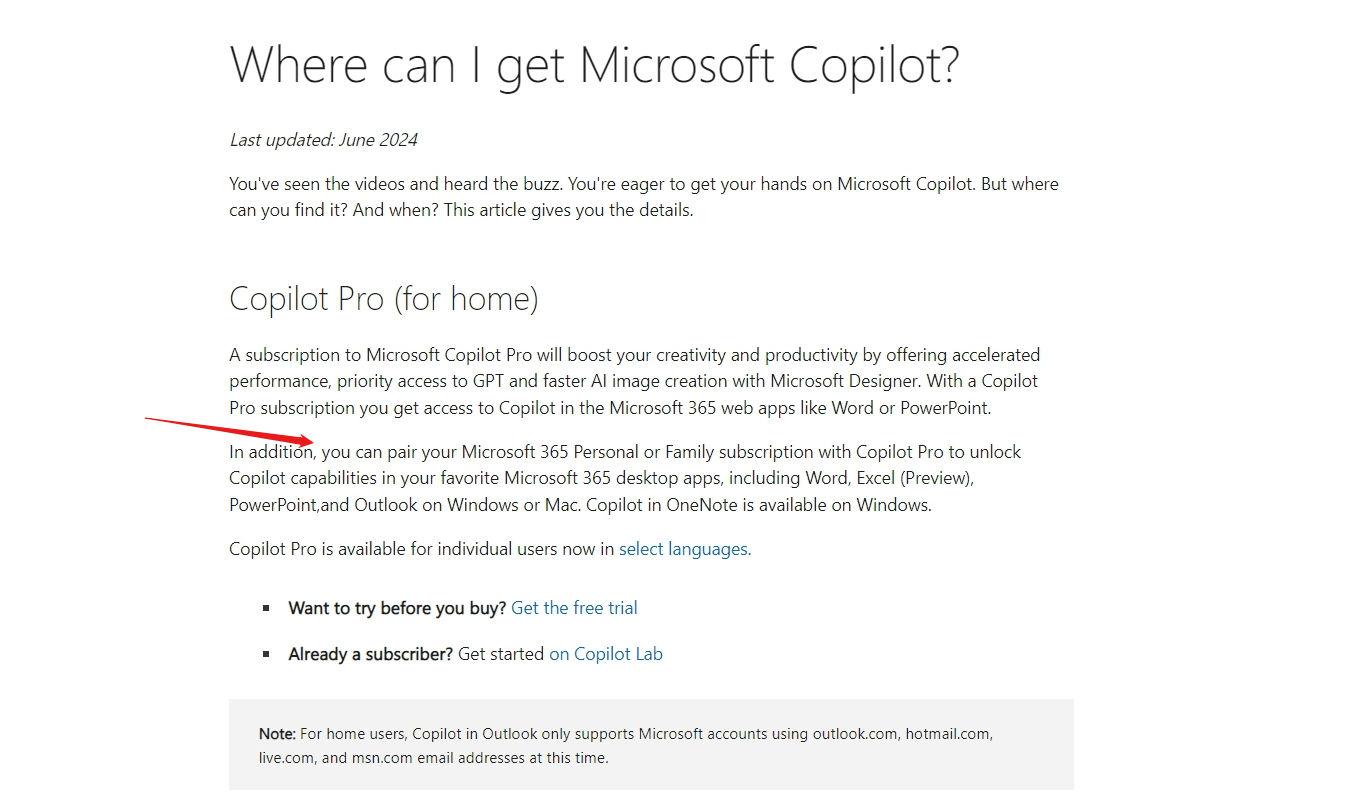 In my Microsoft suite the copilot is not showing in Home Tab (neither ...