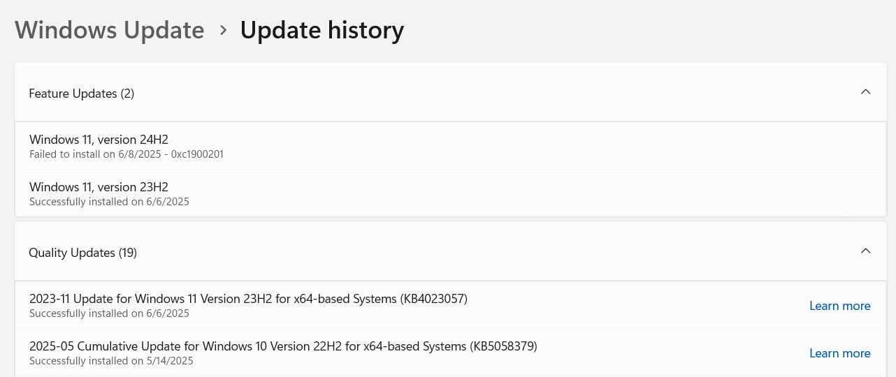 Unable to update to Windows 11 24H2 - Microsoft Q&A