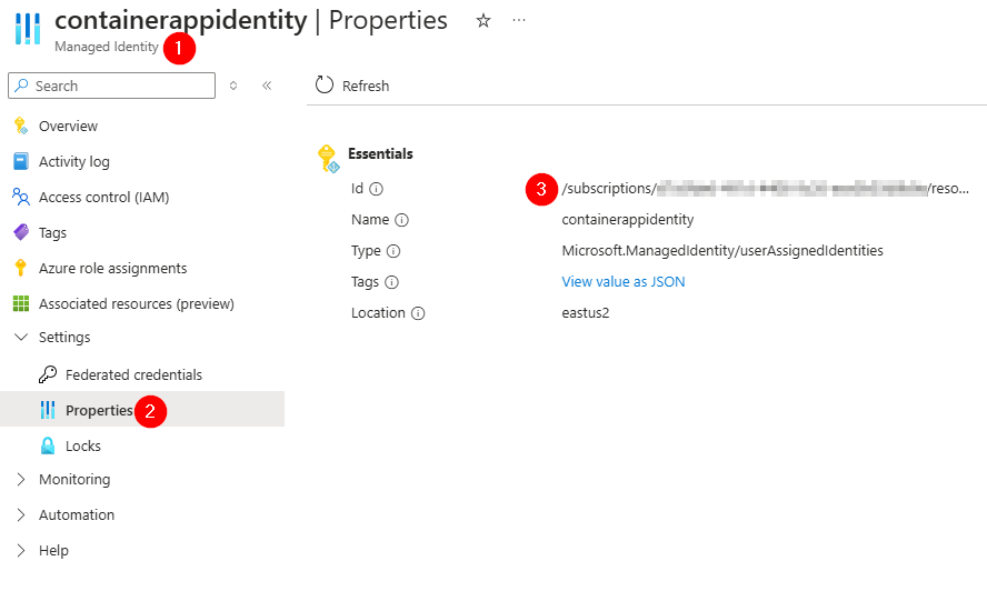 How do I associate a user managed identity to a container app in a ...