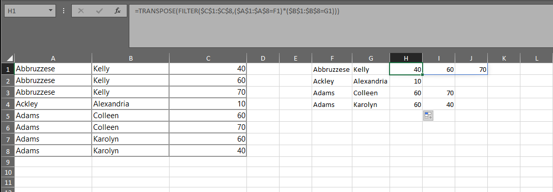 Duplicate Values in a Column, with Unique Values in Another combined ...