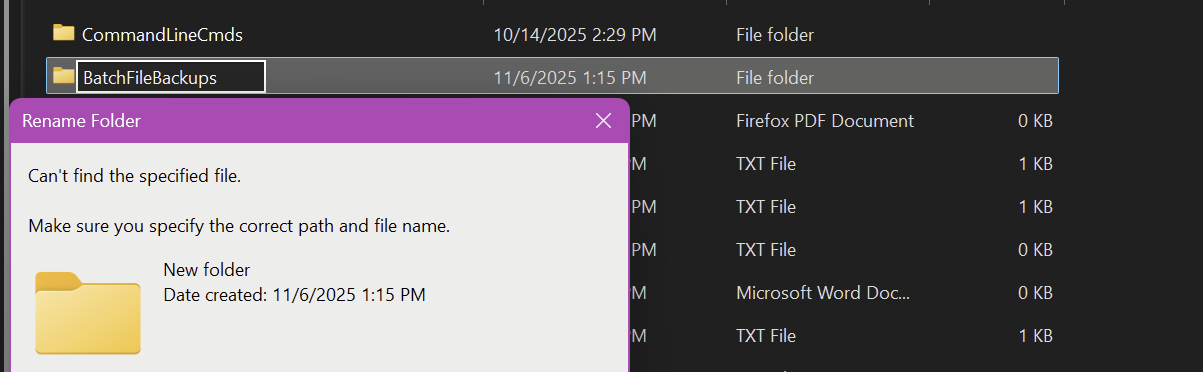 Still having problems renaming newly created folders - Microsoft Q&A