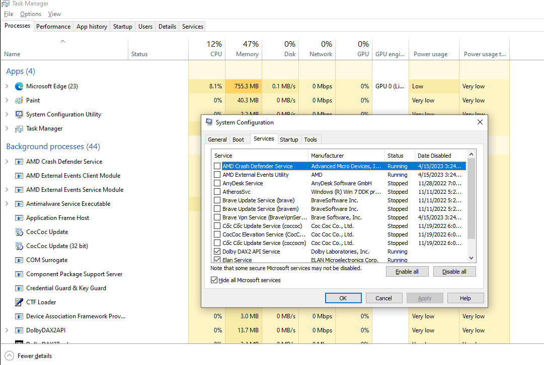 background process is running on windows startup - Microsoft Q&A