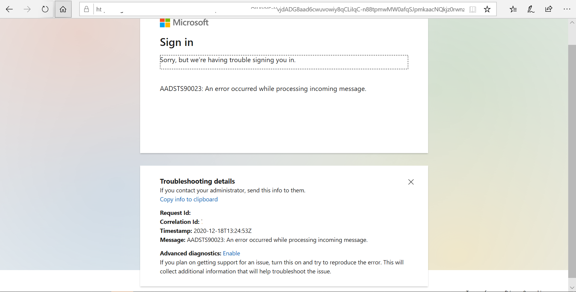 Facing an Issue while i'm trying to login with my account in excel ...