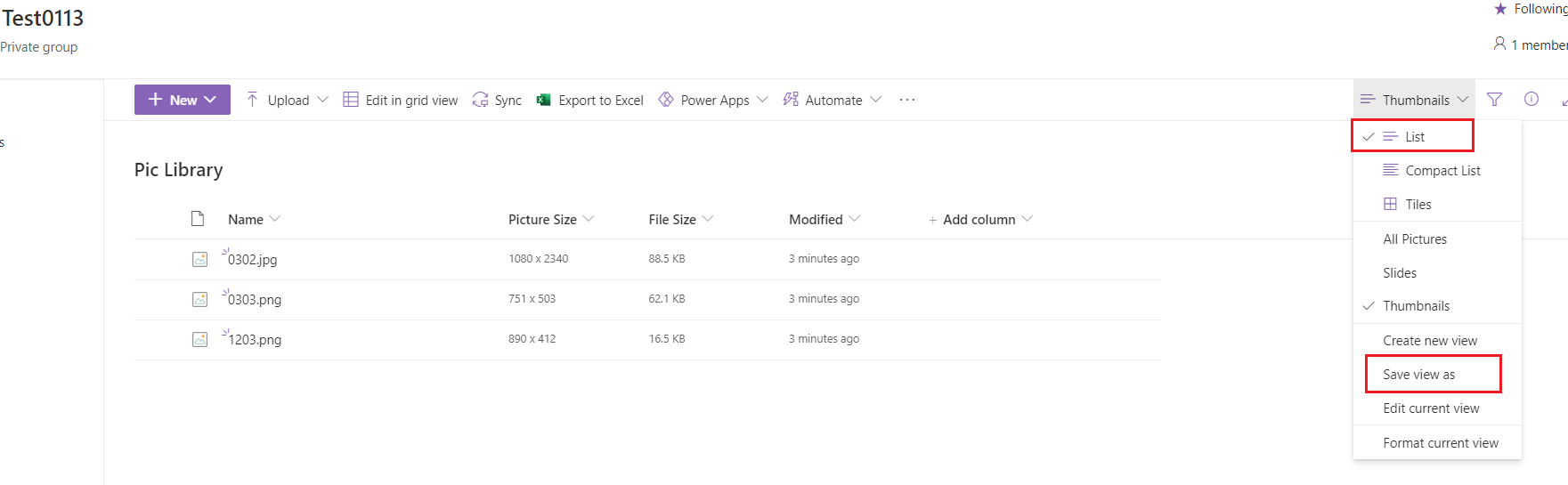 How to default a SharePoint Picture library to a List view - Microsoft Q&A
