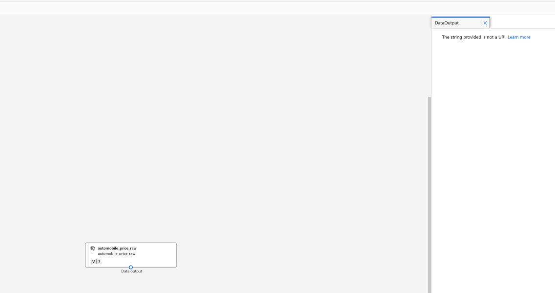 The string provided is not a URI error when trying to preview data for ...