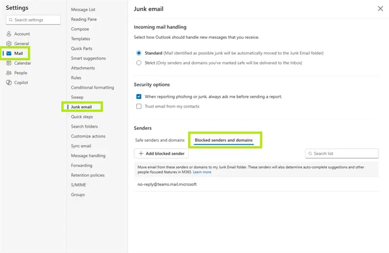 unblock an email in outlook - Microsoft Q&A