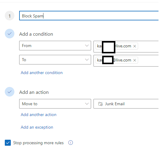 How can i set a rule in Outlook to automatically move emails junk if ...