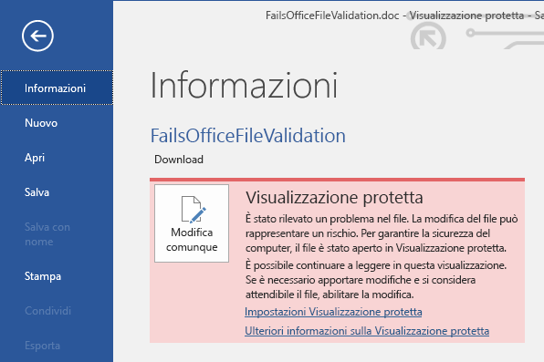 Informazioni sulla Visualizzazione protetta - Supporto ...