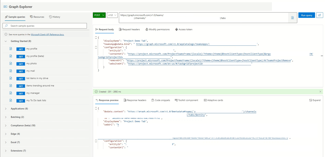 When adding a MS project to a team channel I receive this error ...