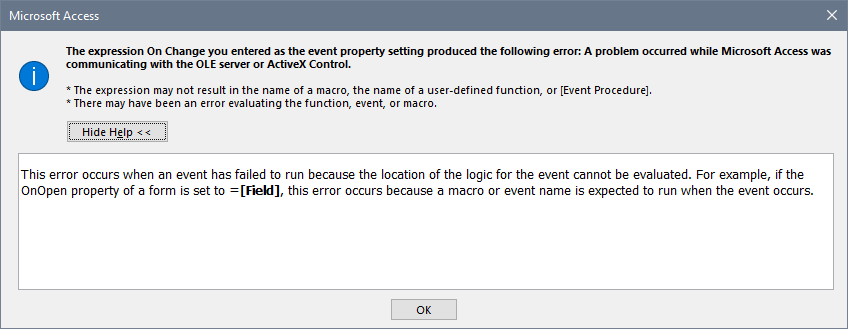 Combo box updating multiple fields Error - Microsoft Q&A