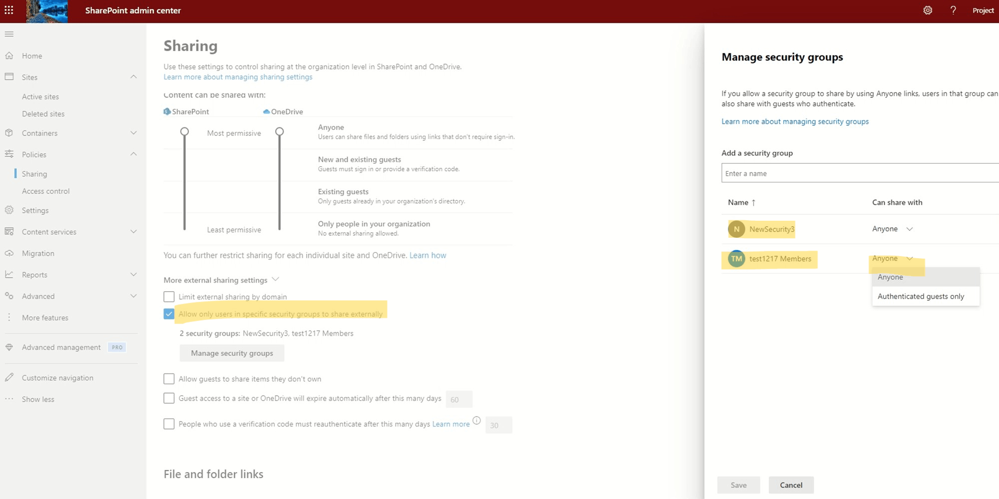 Sharing exception question - Microsoft Q&A