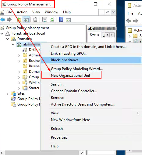 Create new OU in GPMC and ADUC