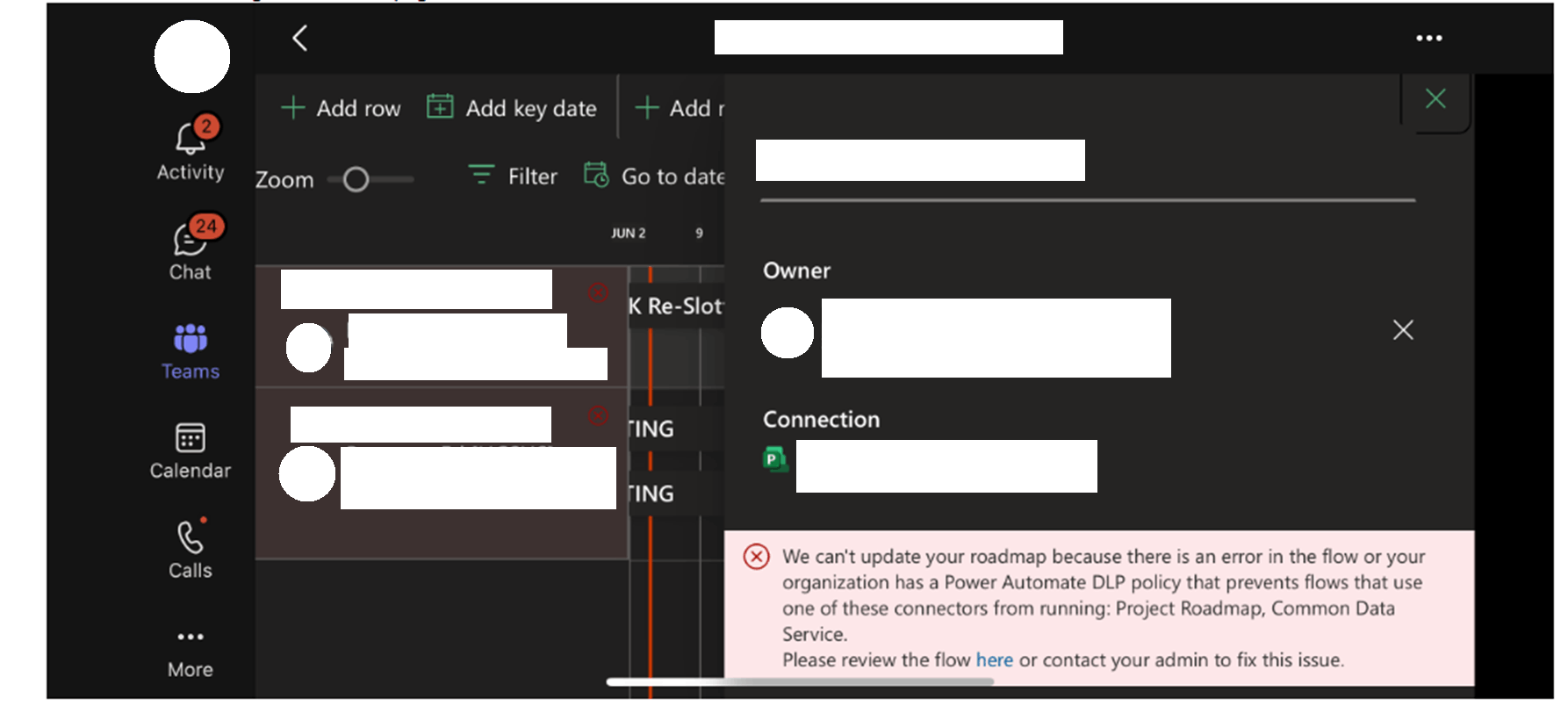 How to fix ROADMAP to PROJECT connectivity issue in TEAMS? - Microsoft Q&A