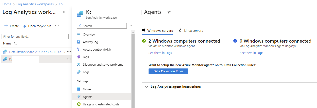 Change from Log Analytics agent to Azure Monitoring Agent - Microsoft Q&A