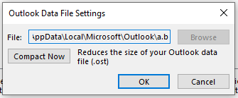 Outlook 2019 - How to change .ost file location ? - Microsoft Q&A