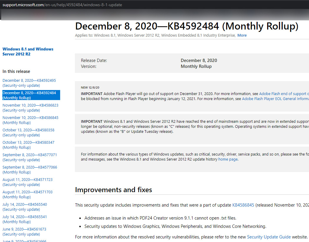 Difference in Cumulative Updates information - Microsoft Q&A