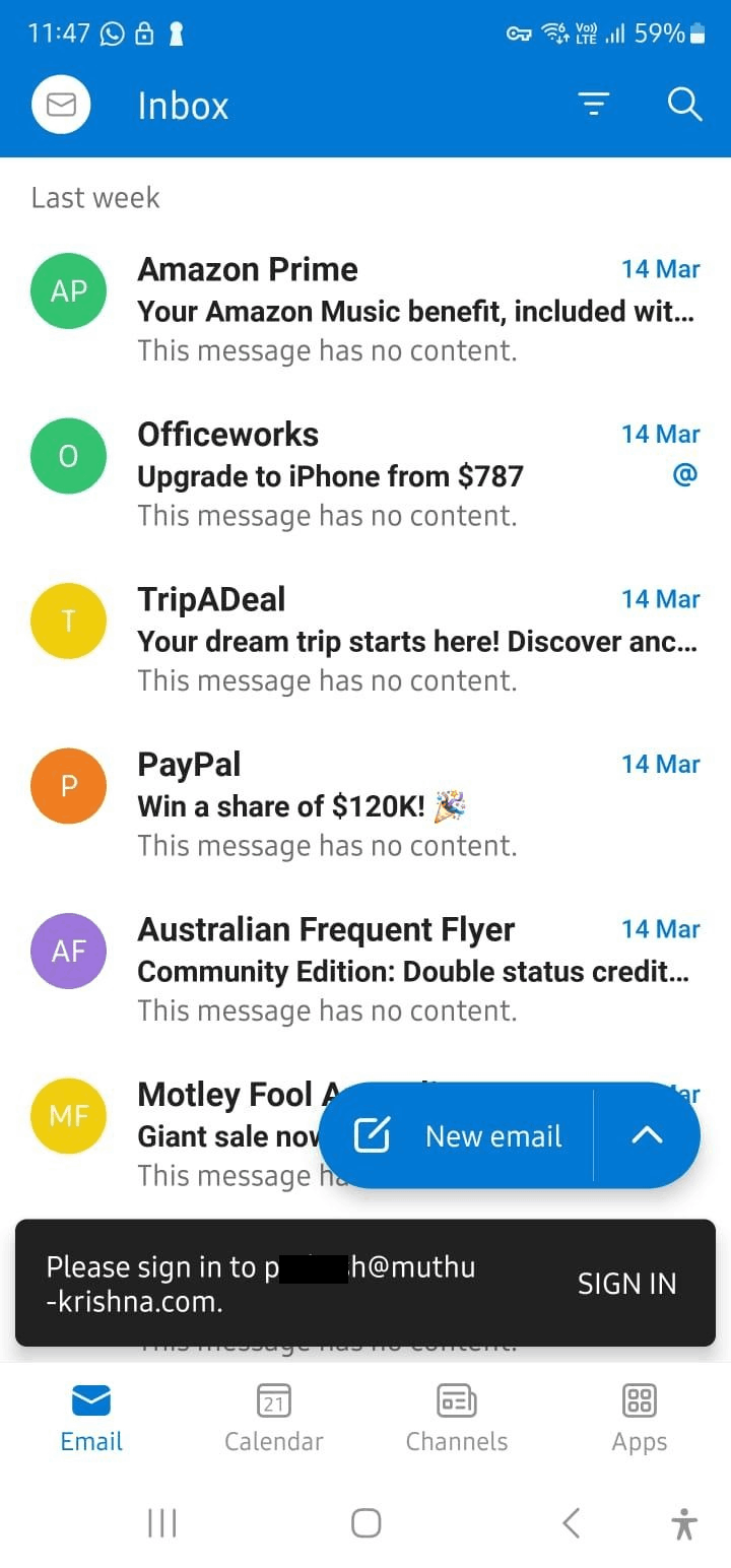 Outlook on my Android keeps asking me to sign in - Microsoft Q&A