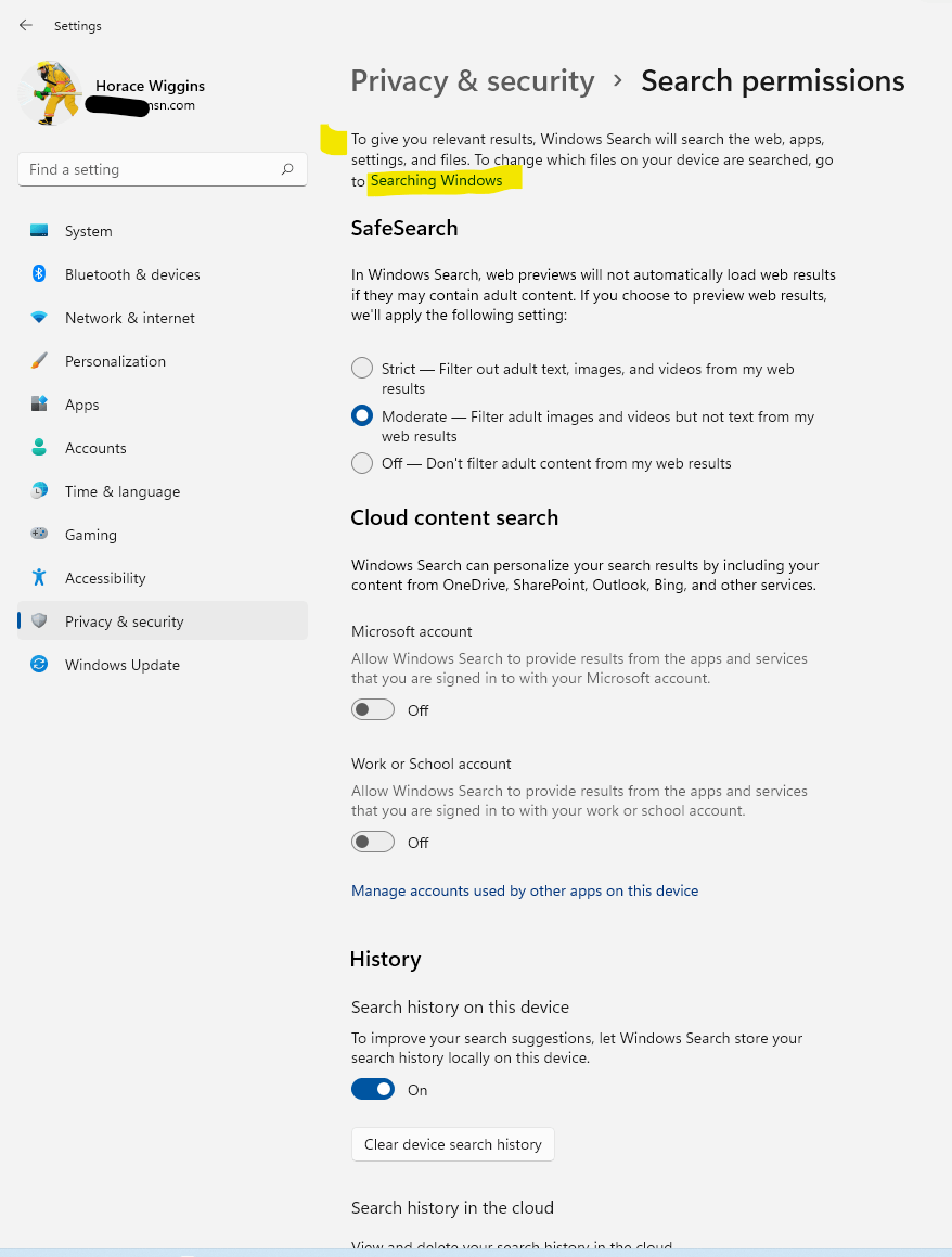 Windows 11 search file content not possible from start menu - Microsoft Q&A