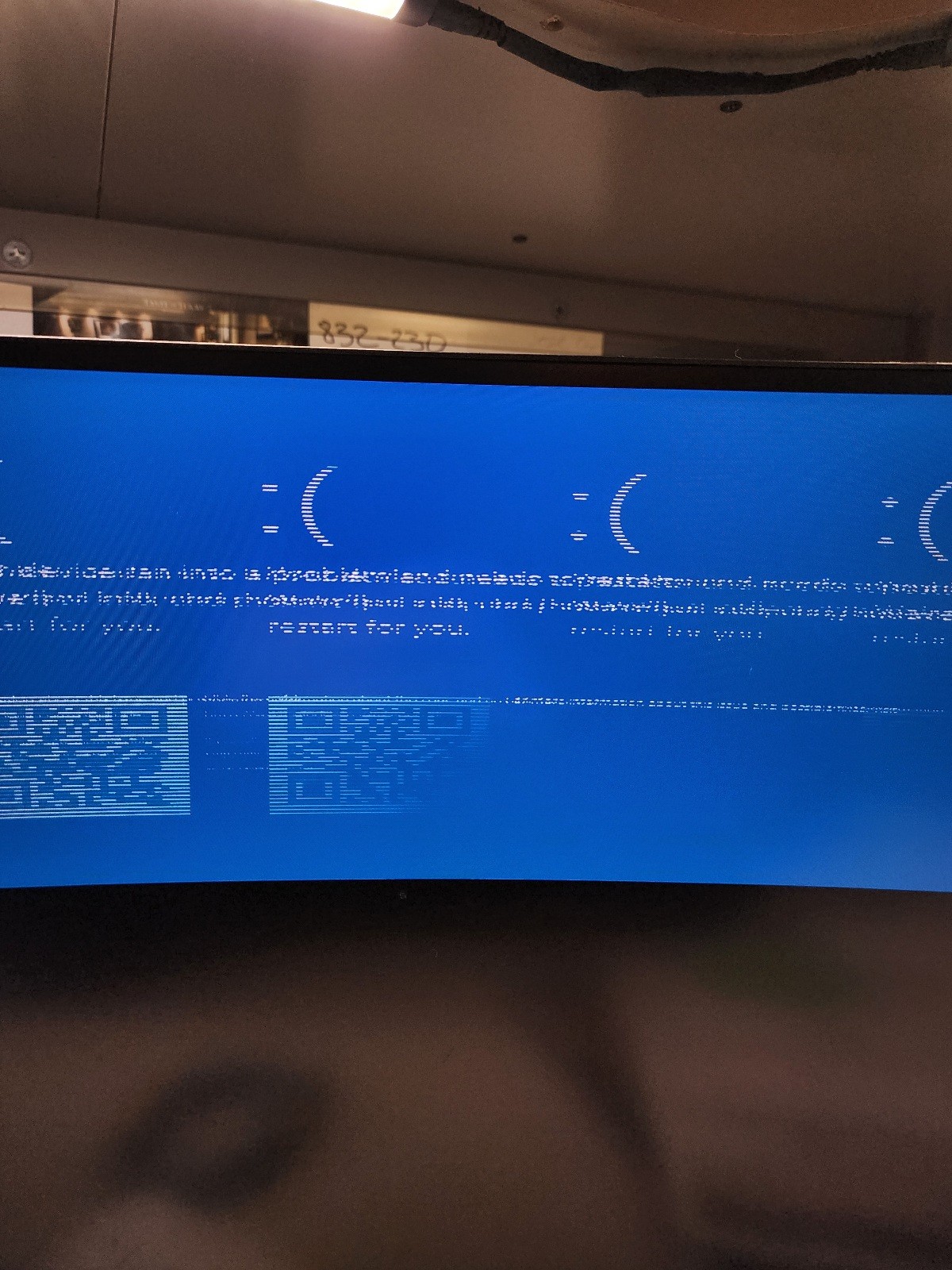 Multiple, Layered BSODs across top of my screen up desktop launch ...