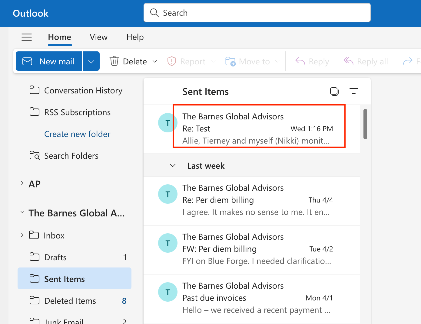 Emails in sent folder of shared mailbox only show name of mailbox. How ...