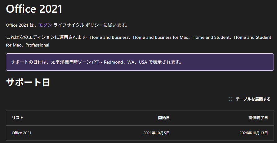 office2021 追加用 Word 2021、Excel 2021の延長サポート可否について - Microsoft Q&A