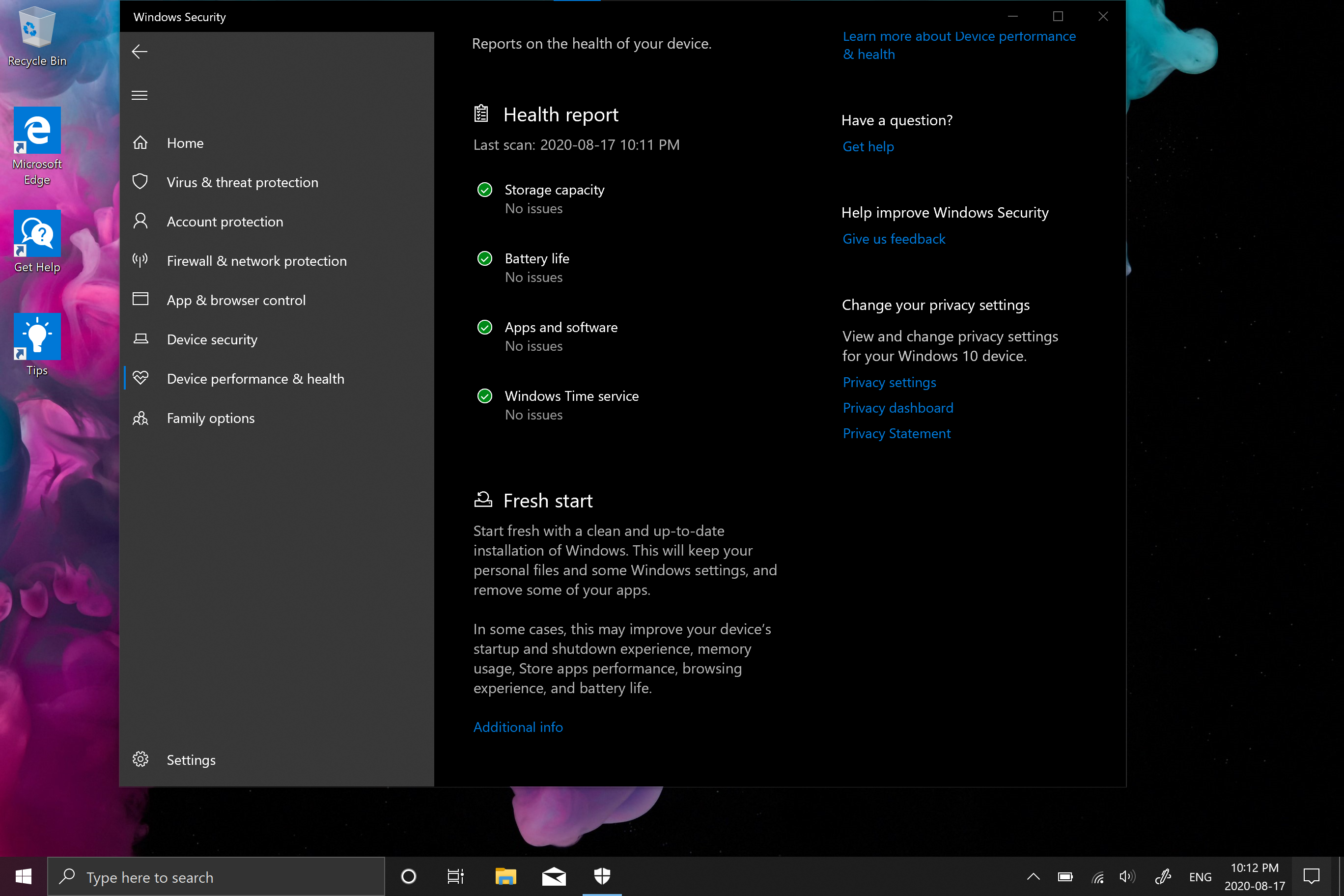 Fresh start button greyed out - Microsoft Q&A