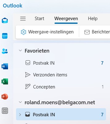 Afbeelding Office symbolen via Outlook