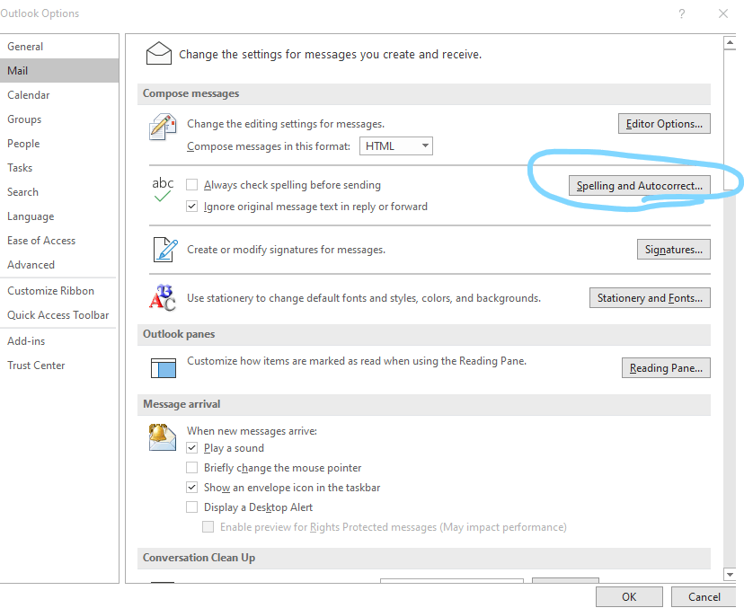 How to get Outlook to auto add apostrophe with conjunctions - Microsoft Q&A