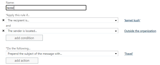 Mail Flow Rule for Alias - cant get to work - Microsoft Q&A