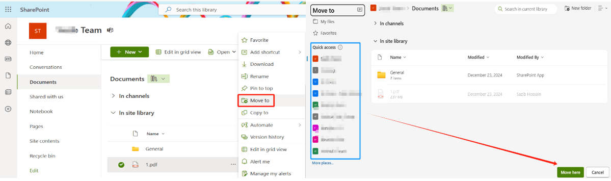Moving files from Documents tab to Files tab in Microsoft teams ...