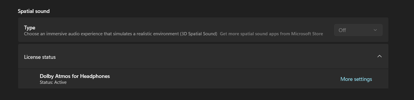 Something went wrong while trying to turn on spatial sound. - Microsoft Q&A