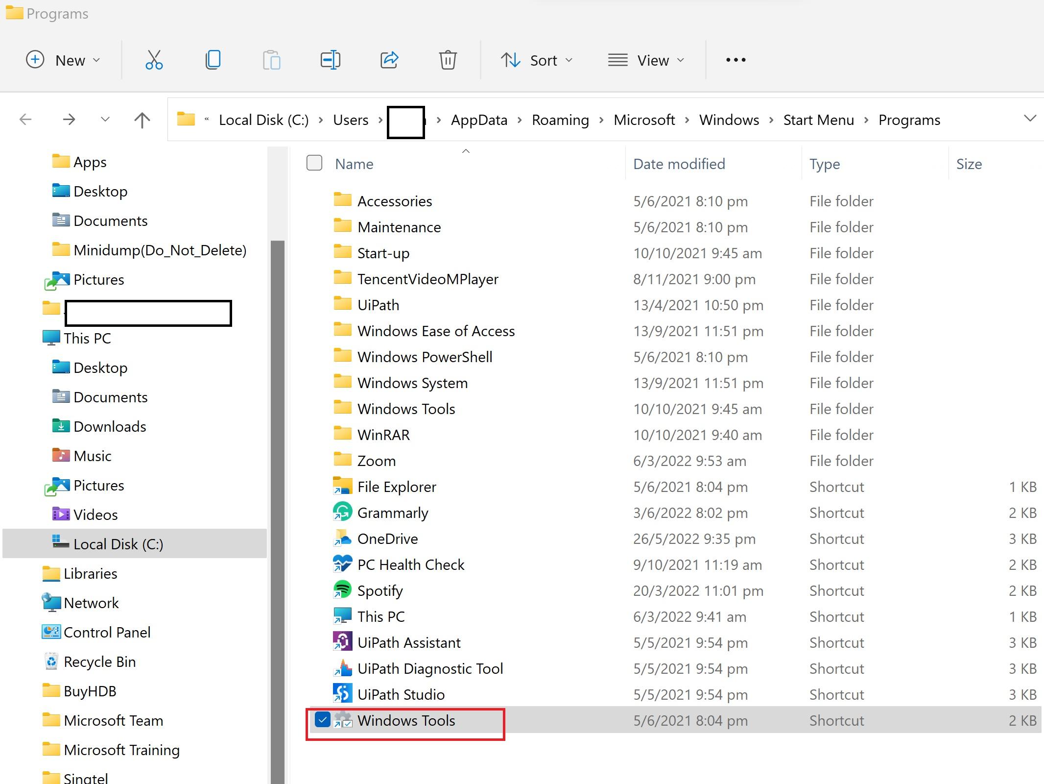 win11 5月更新后Windows工具消失了 - Microsoft Q&A