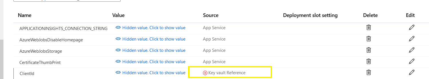 why i got an error-like icon when i define the Azure Function's ...