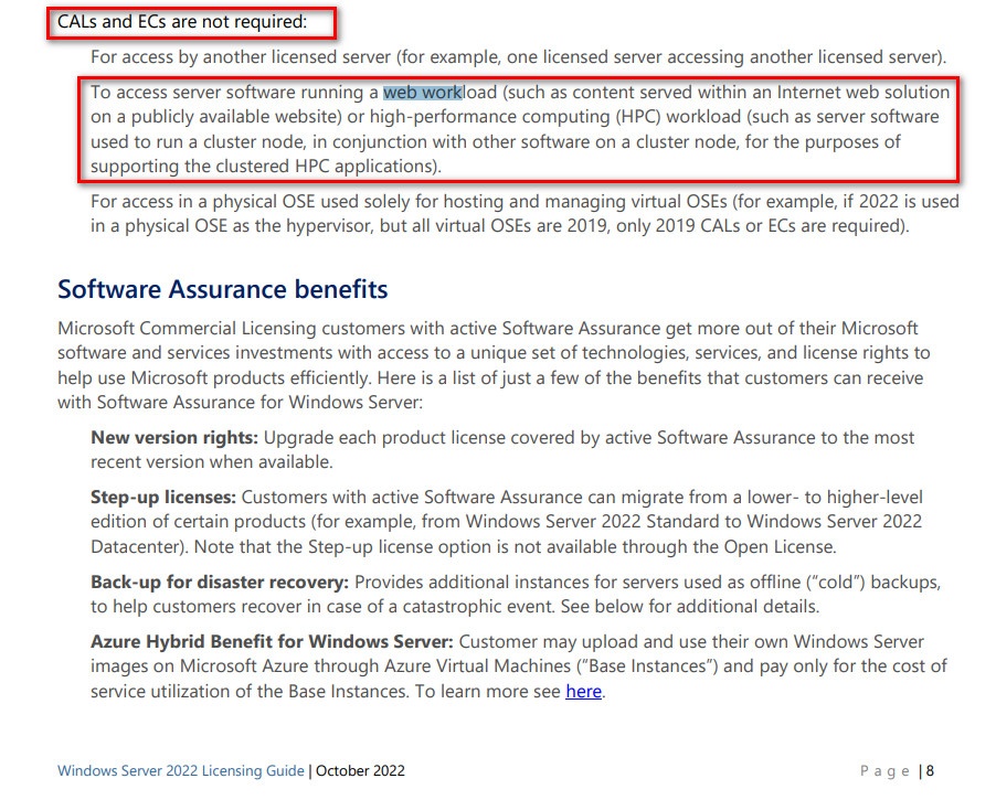 How does Microsoft manage CAL license in case of web application ...