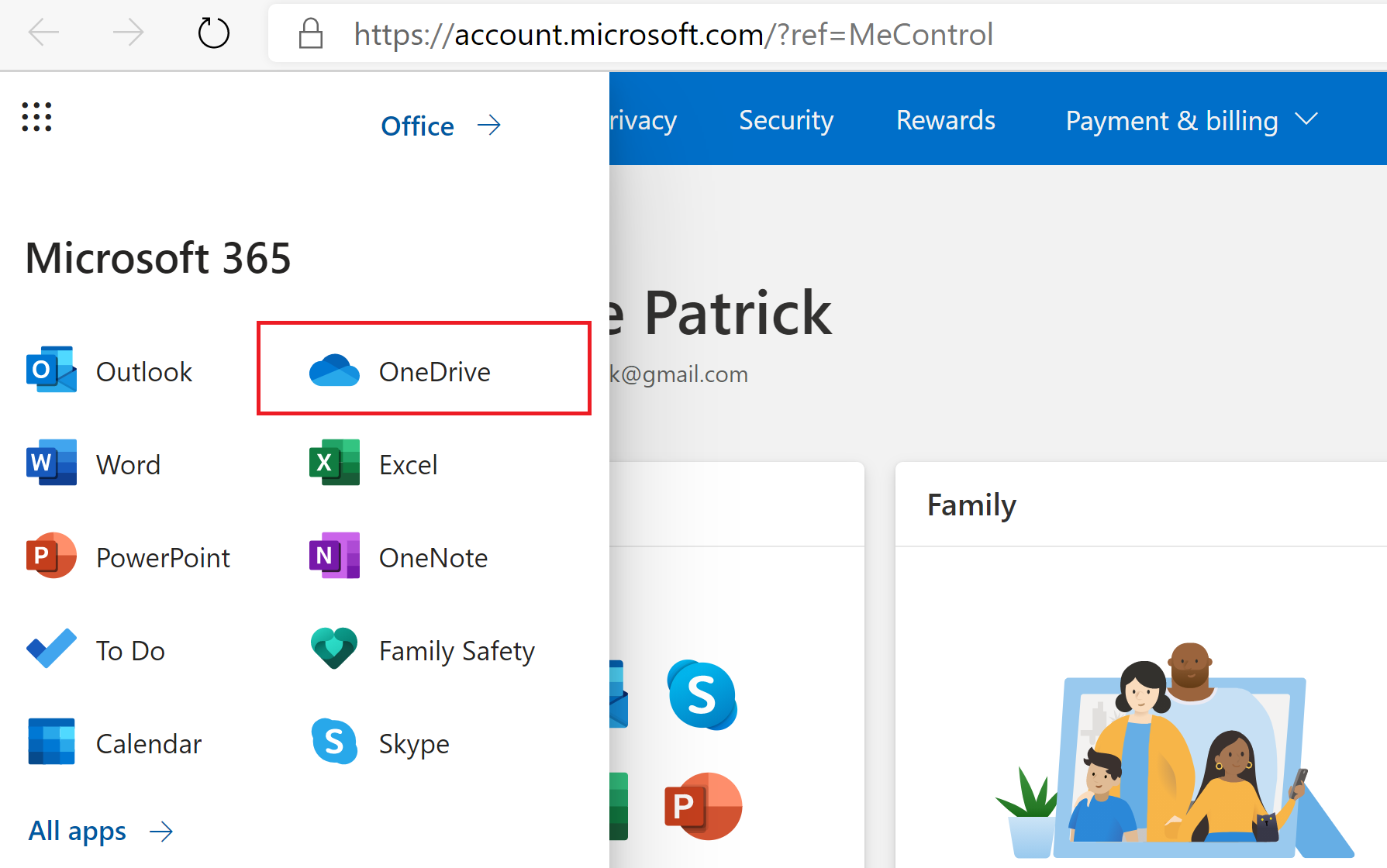 How can I access OneDrive from deleted gmail account? - Microsoft Q&A