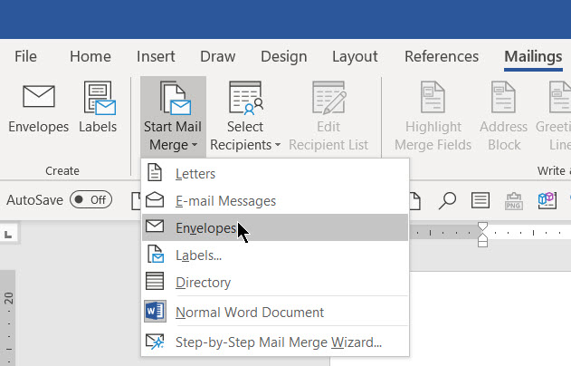Mail Merge and envelope printing - Microsoft Q&A