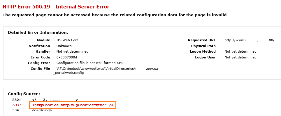 500 - Internal server error in SharePoint