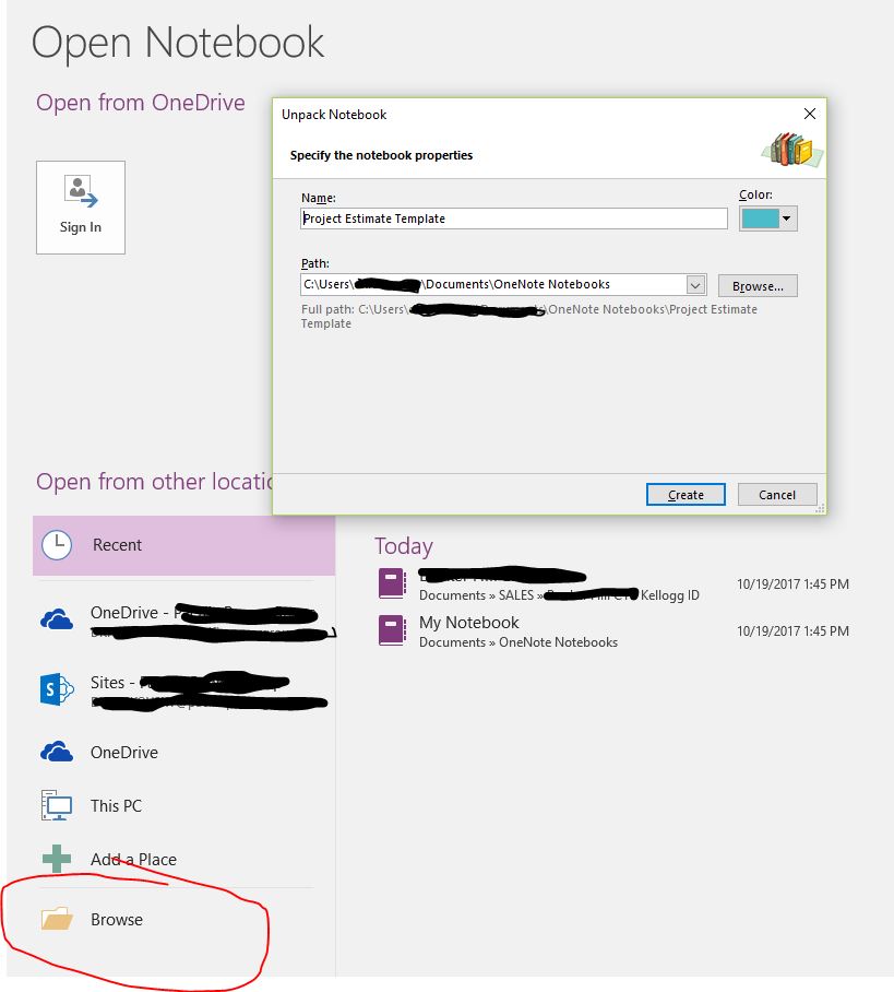 Opening OneNote notebook without Unpacking - Microsoft Q&A