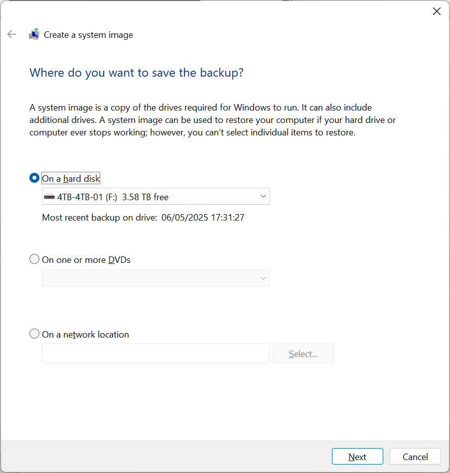 How to Locate System Image Backups? - Microsoft Q&A