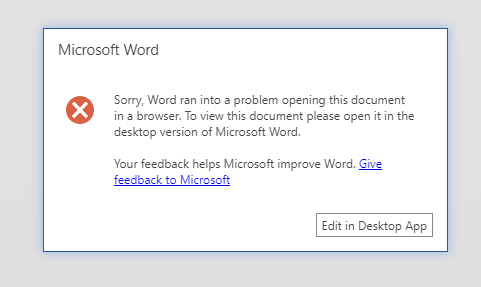 "Edit in Desktop App" Button missing - Microsoft Q&A