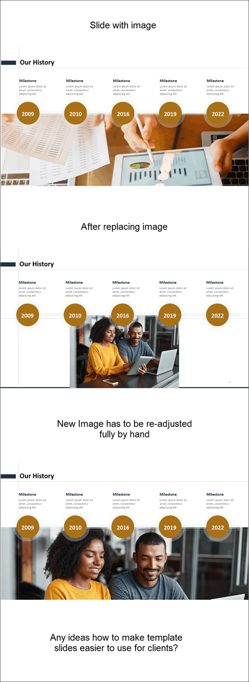'Change Picture' feature on PowerPoint resizes the new/updated picture ...