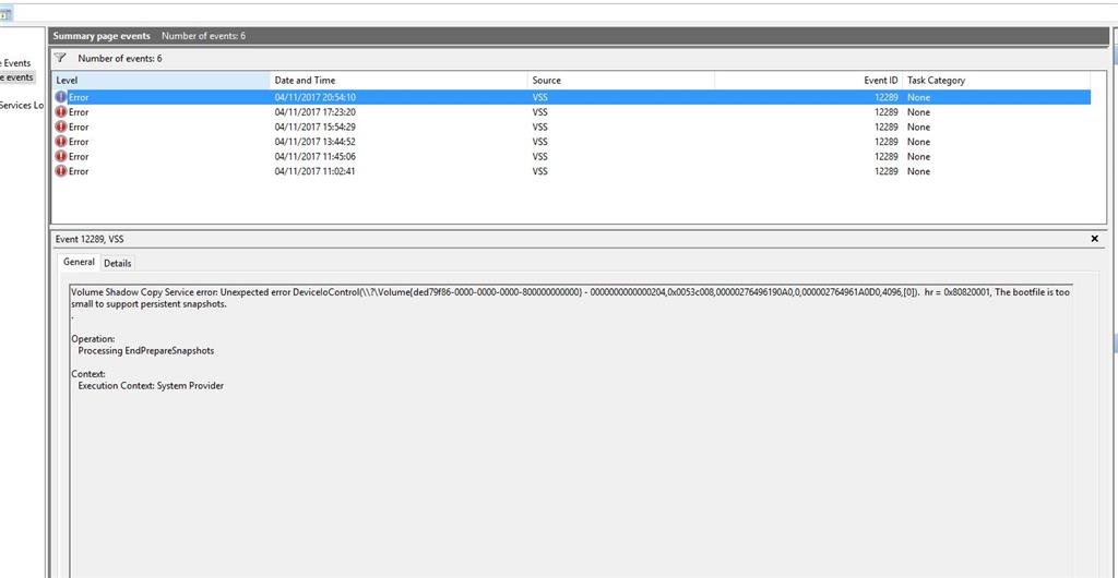 Create a system image always fails - Boot file is too small ...