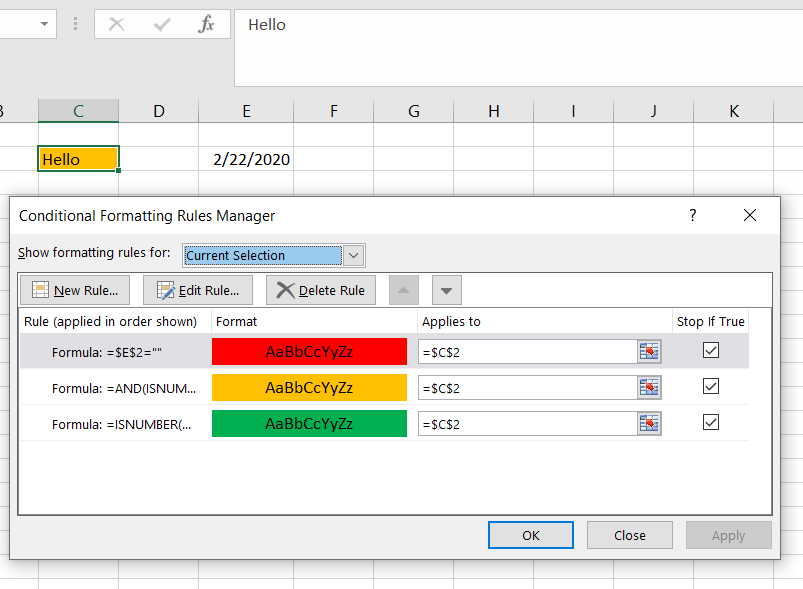Microsoft Excel - Change Cell Colour with 'IF' Formula - Microsoft Q&A