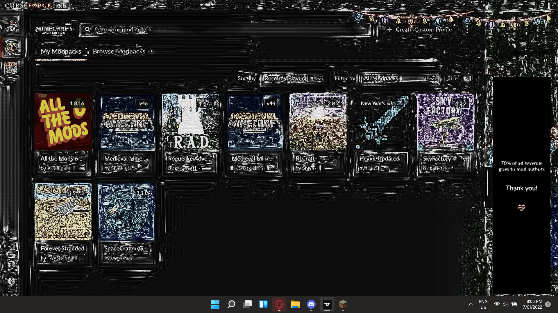 White visual glitches in some apps - Microsoft Q&A